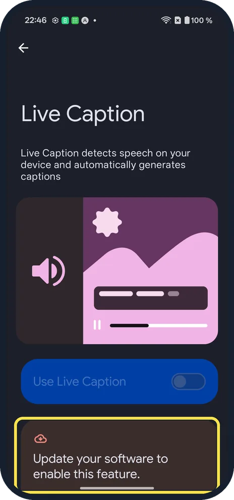 Android screenshot: Read why