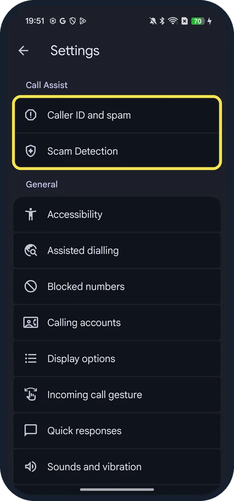 Screenshot from the guide: No call recording on an OPPO Reno13? Why, and what to check