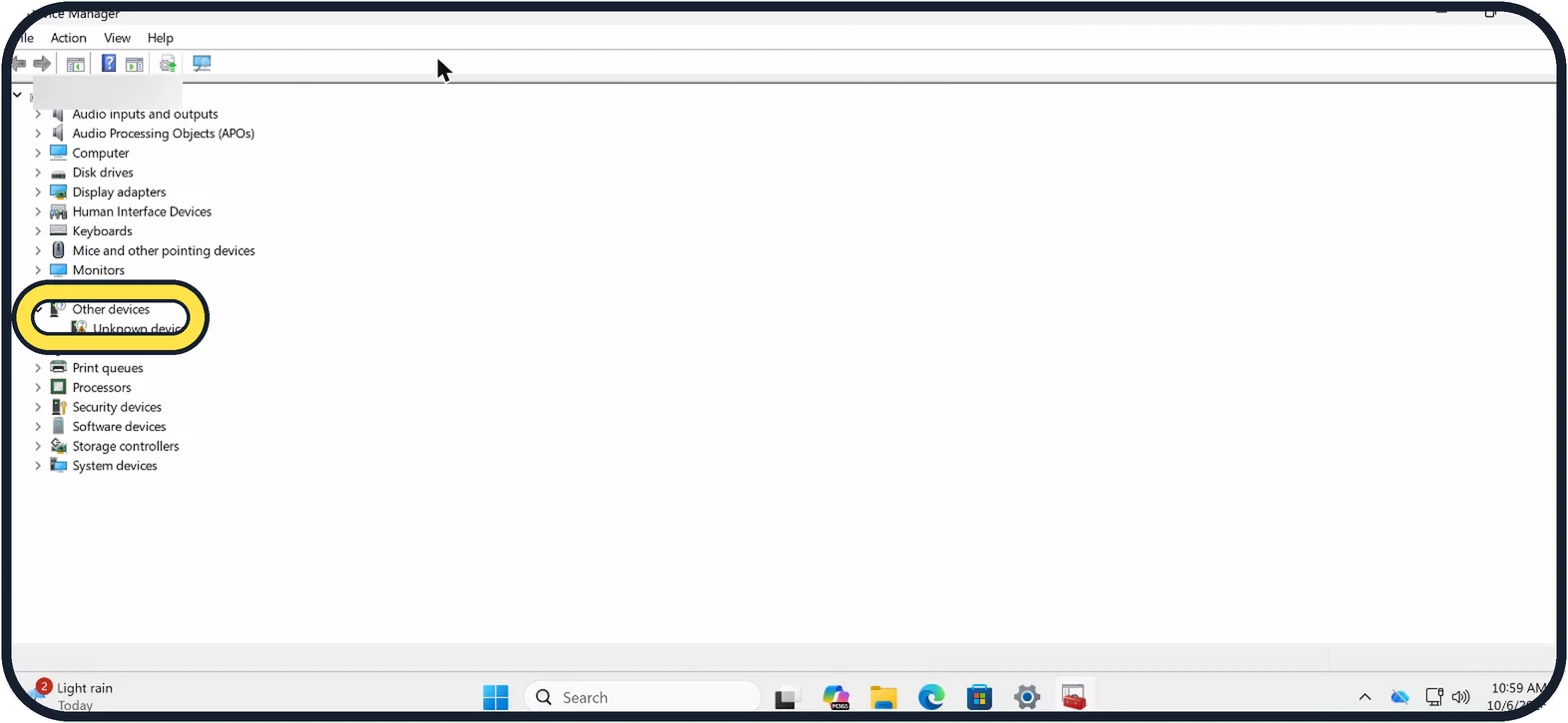 Windows screenshot: Check Device Manager