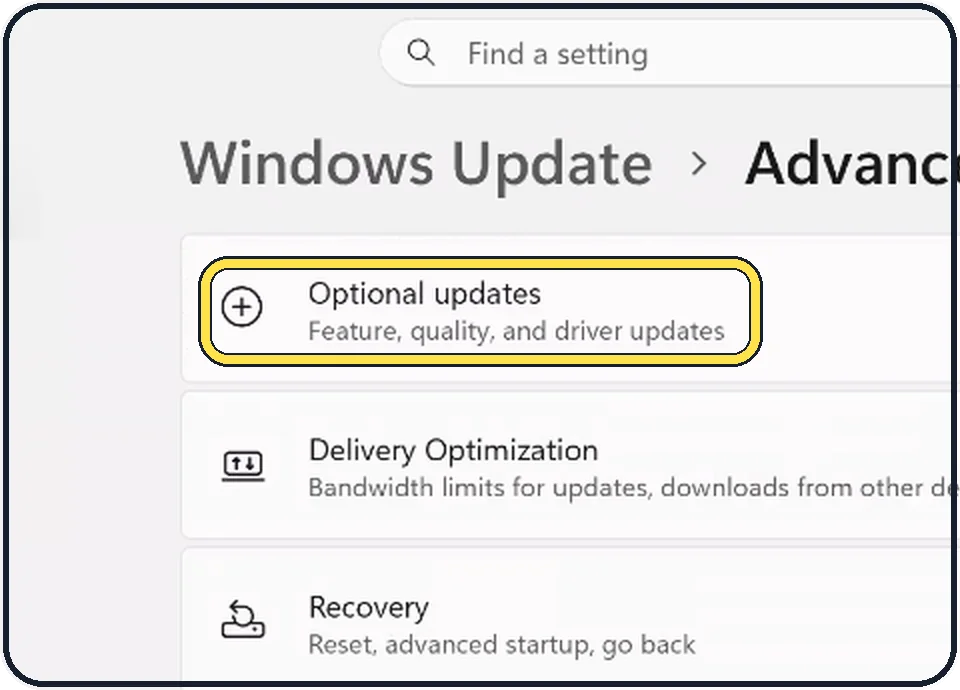 Windows screenshot: Check for updates