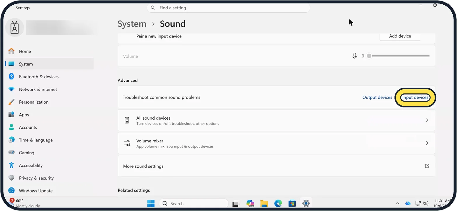 Windows screenshot: Run the troubleshooter or reinstall the driver