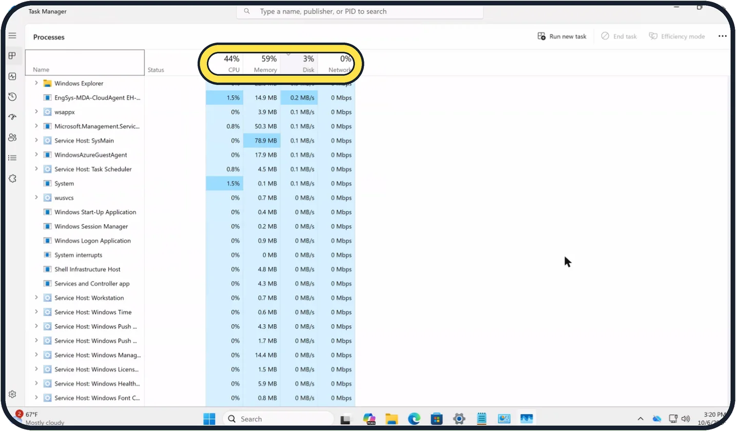 Screenshot from the guide: Windows 11 PC slow or disk at 100%? What to check first