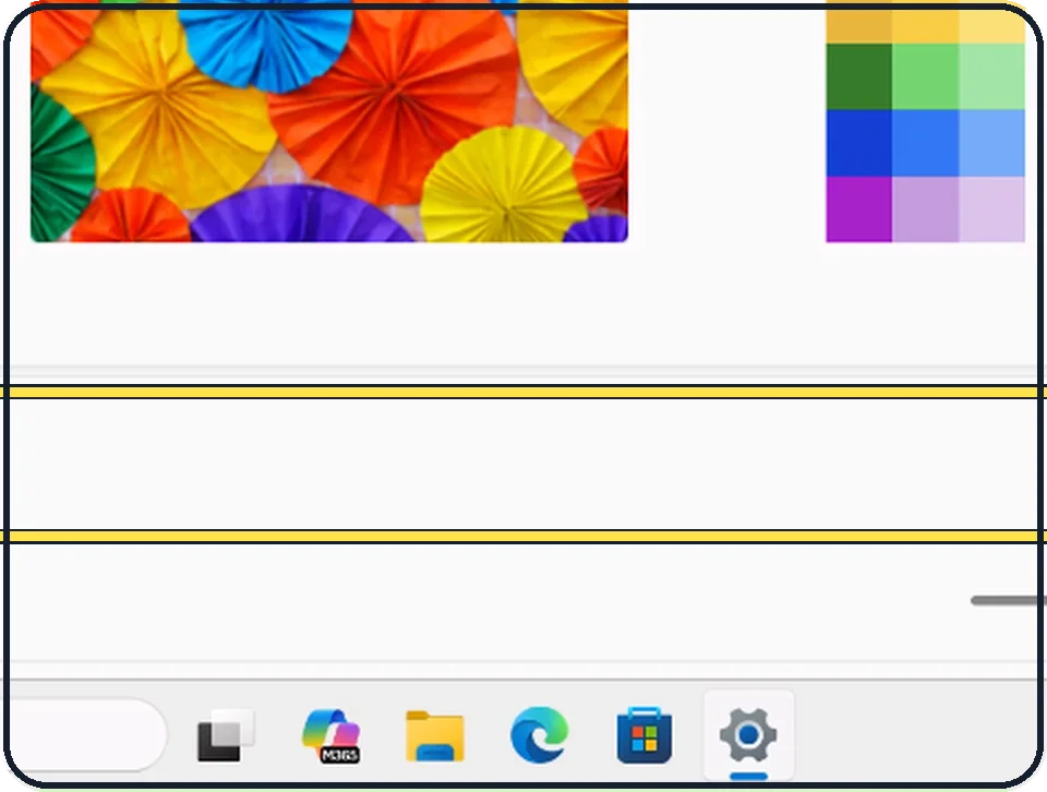 Windows screenshot: Check the colour filters