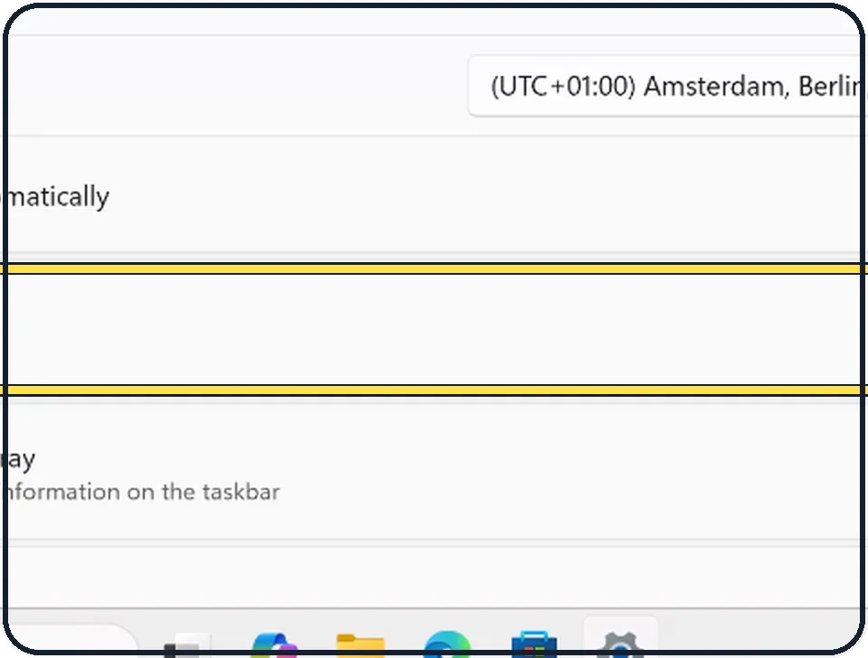 Windows screenshot: Set the time automatically