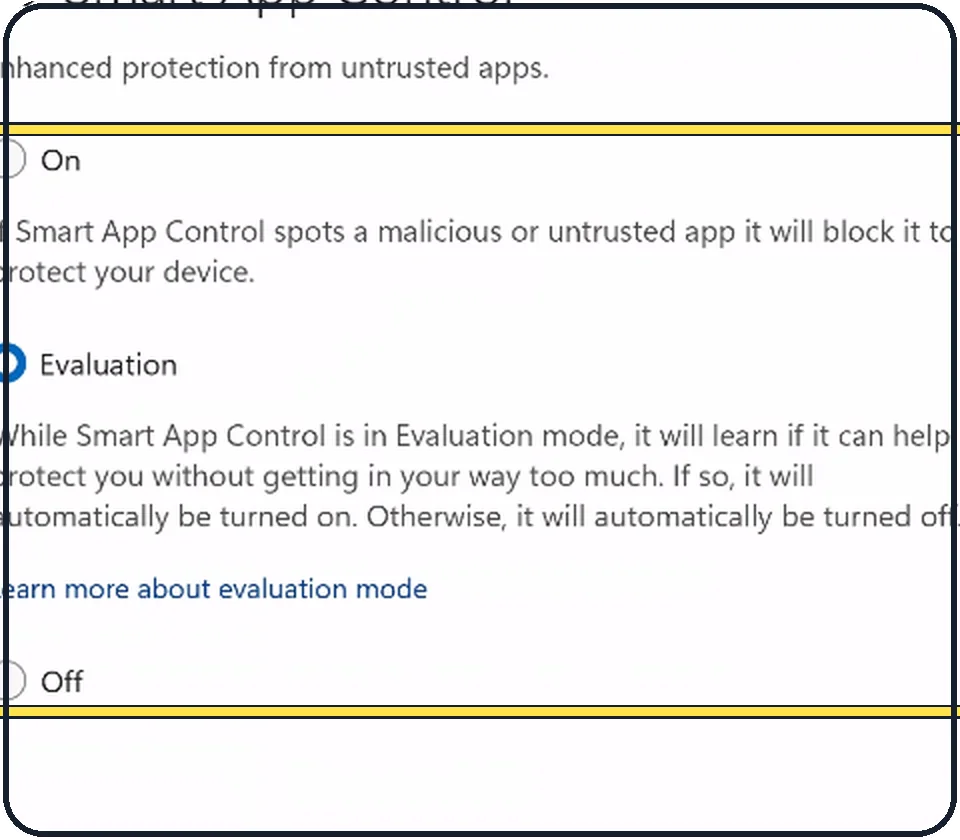 Windows screenshot: Read its setting