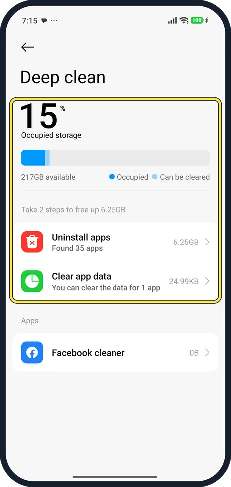 Android screenshot: See what can go