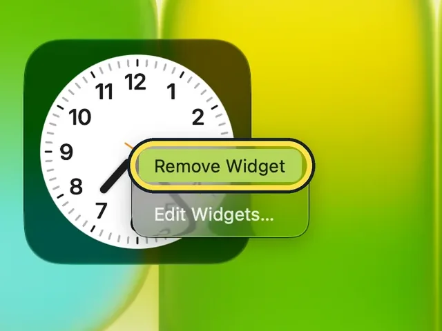 Screenshot from the guide: How to add widgets to the desktop on a Mac