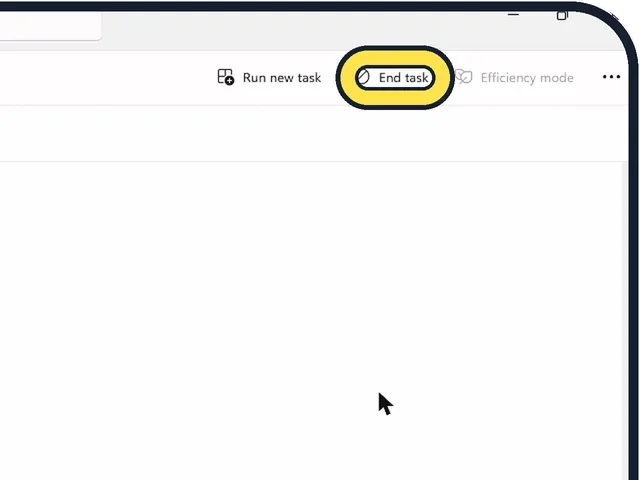 Screenshot from the guide: How to close a frozen program on Windows 11