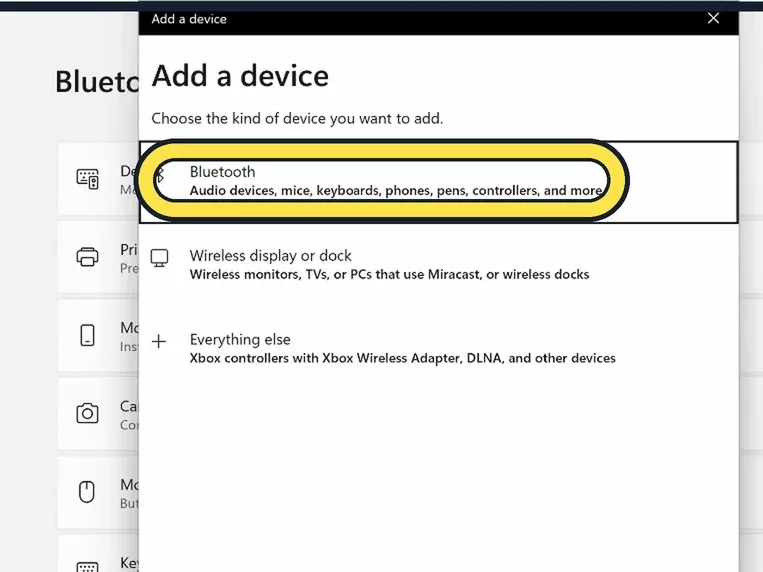 Screenshot from the guide: How to connect Bluetooth headphones to a Windows 11 PC