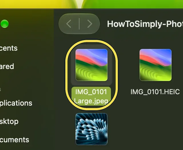Screenshot from the guide: How to convert HEIC photos to JPG on a Mac