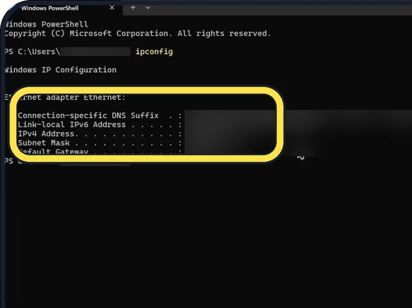 Screenshot from the guide: How to find your IP address on Windows 11