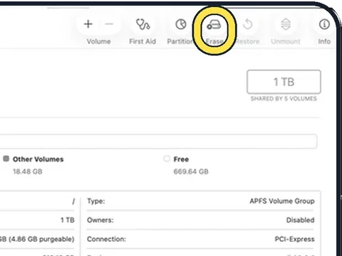 Screenshot from the guide: How to format an external drive on a Mac