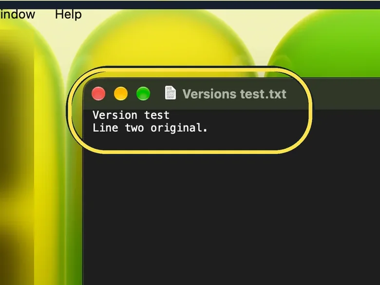 Screenshot from the guide: How to go back to an earlier version of a document on a Mac