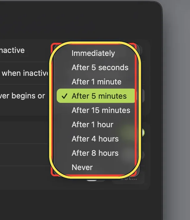 Screenshot from the guide: How to lock the screen on a Mac