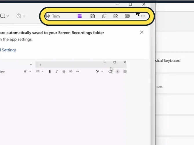 Screenshot from the guide: How to record your screen on Windows 11