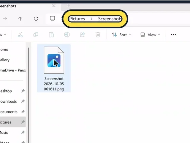 Screenshot from the guide: How to take a screenshot on Windows 11