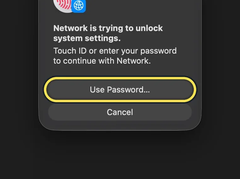 Screenshot from the guide: How to turn on the firewall on a Mac