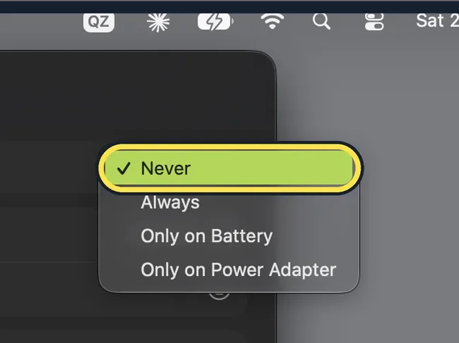 Screenshot from the guide: How to use Low Power Mode on a Mac