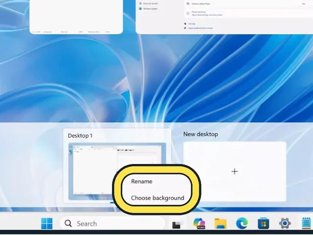 Screenshot from the guide: How to use multiple desktops on Windows 11