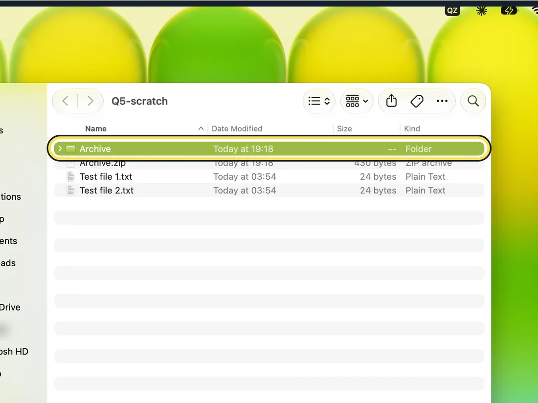 Screenshot from the guide: How to zip and unzip files on a Mac