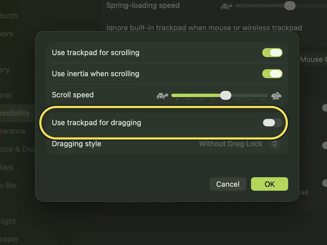 Screenshot from the guide: Mac trackpad gestures: the full list and how to change them
