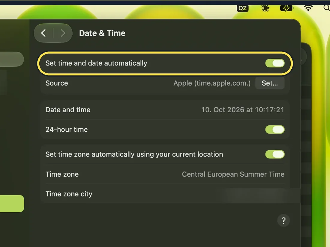 Screenshot from the guide: Messages not working on a Mac? 4 things to check