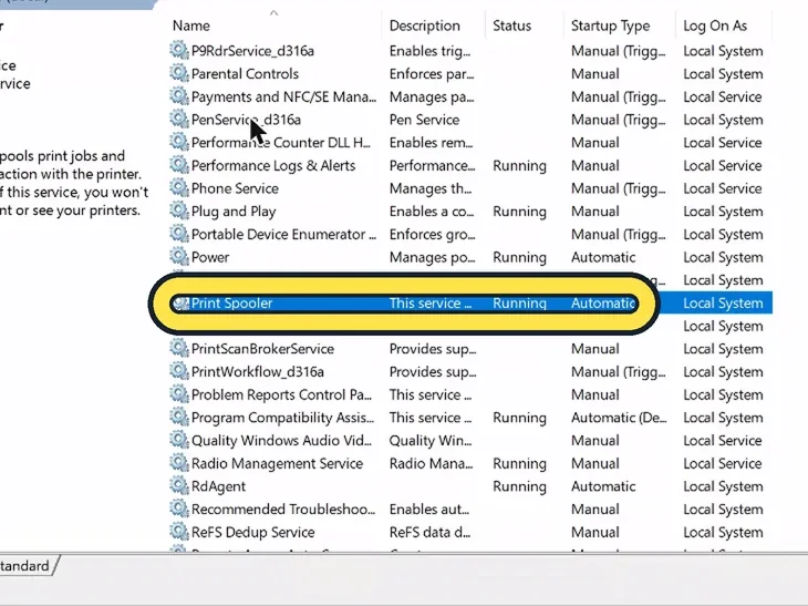 Screenshot from the guide: Print job stuck in the queue on Windows 11: 4 fixes to try