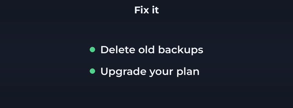 Check your storage