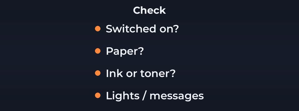 Check the basics