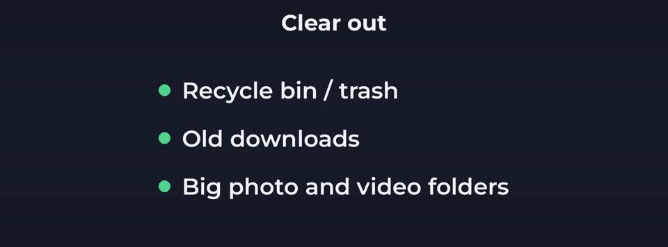 Free up storage space