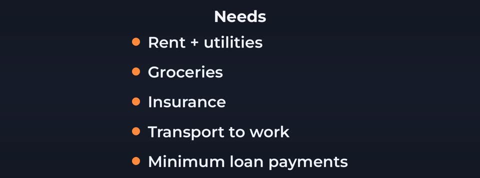 Needs, fifty percent